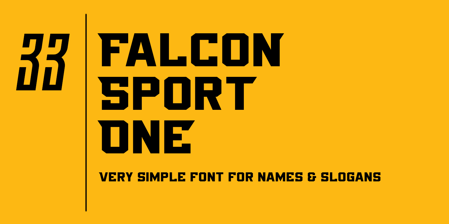 Przykład czcionki Falcon Sport One